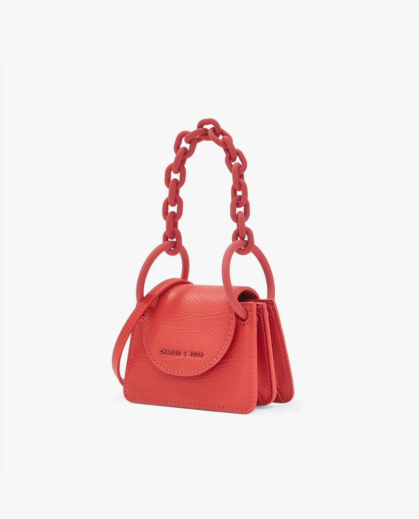 CHARLES & KEITH - Túi mini nữ hình thang Chunky Chain