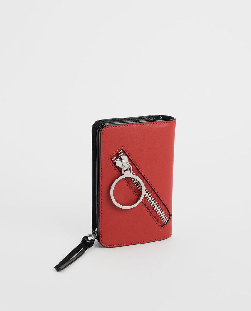CHARLES & KEITH - Ví nữ chữ nhật Ring Detail Zip Around