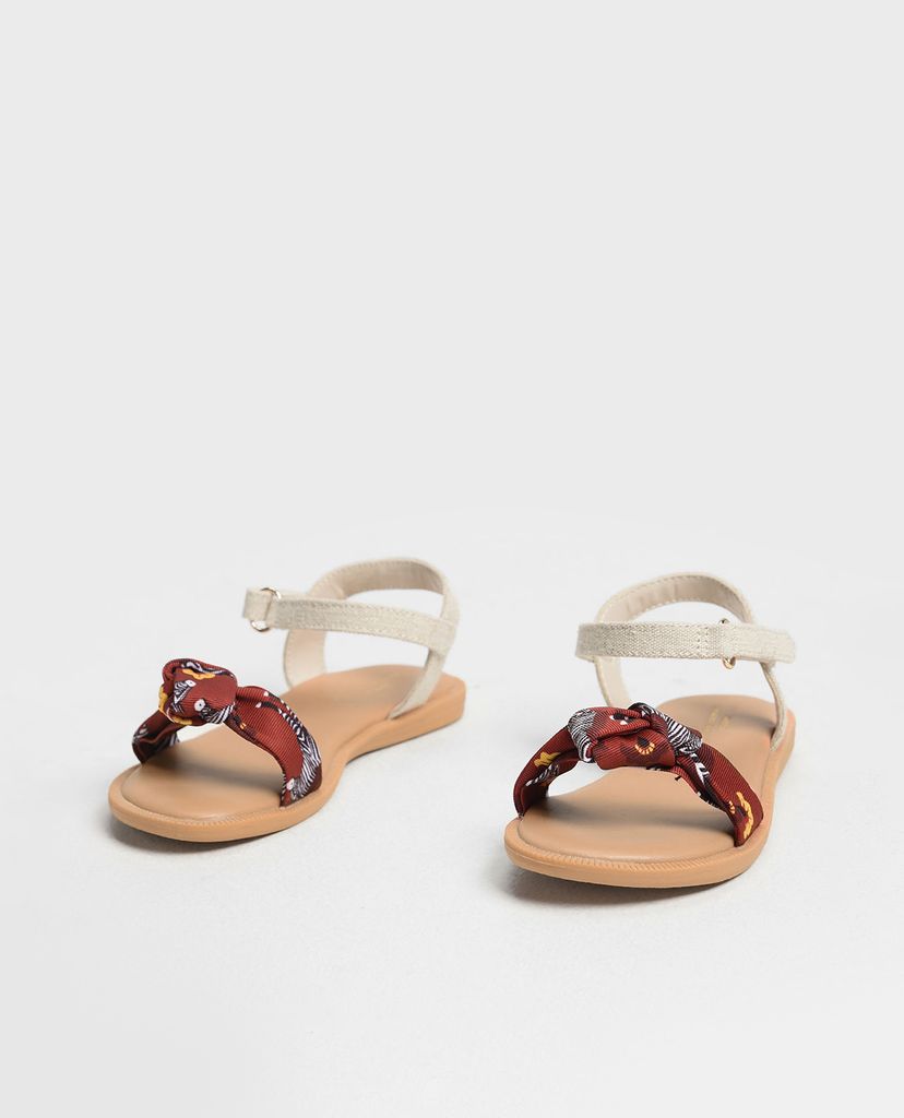 CHARLES & KEITH - Giày sandal nữ họa tiết ngựa vằn Zebra Print