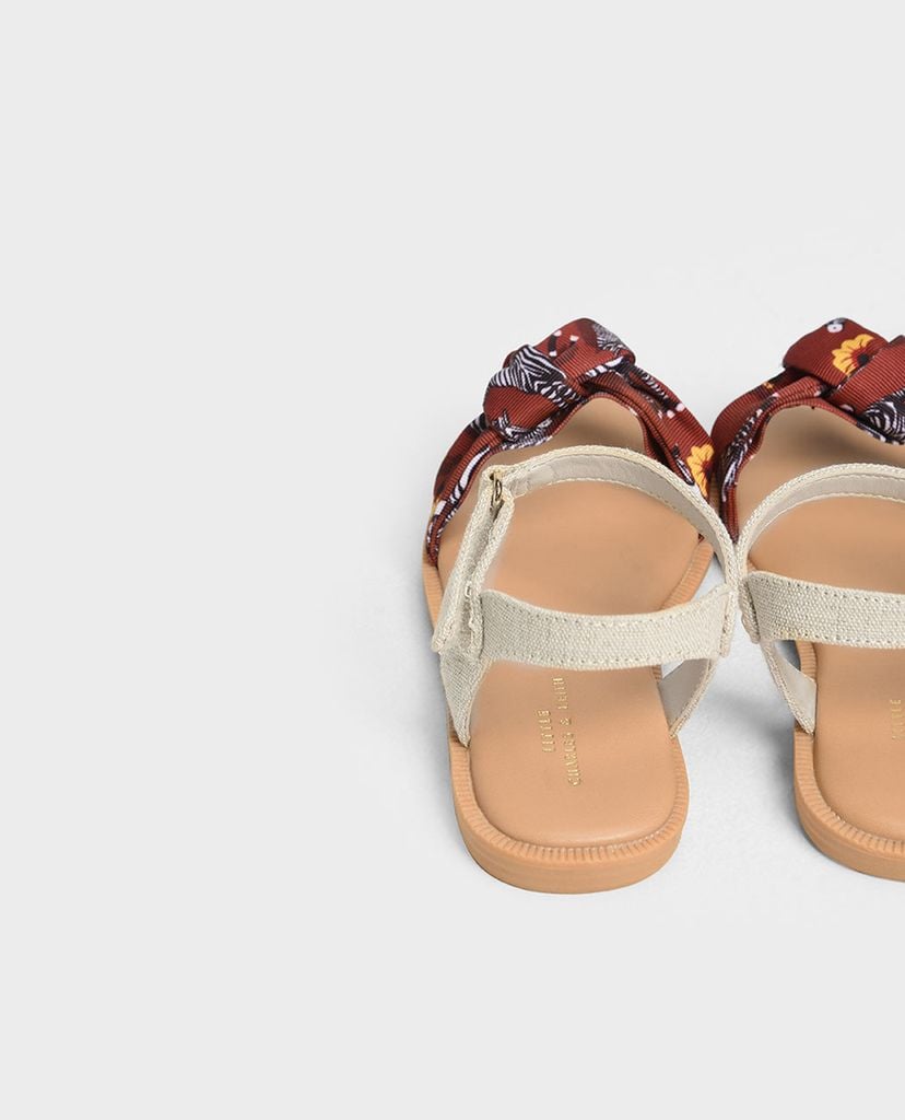 CHARLES & KEITH - Giày sandal nữ họa tiết ngựa vằn Zebra Print