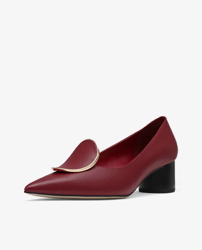 PEDRO - Giày cao gót đế vuông mũi nhọn Embellished Pumps