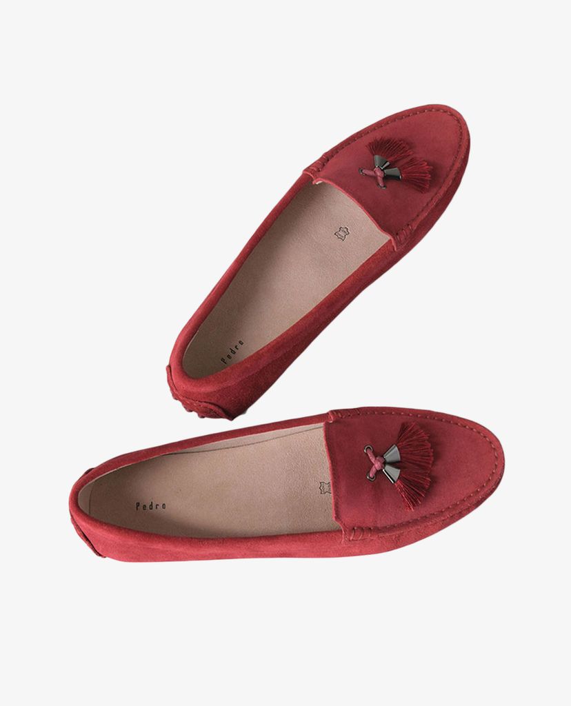 PEDRO - Giày đế bệt nữ mũi tròn Tassel Moccasins