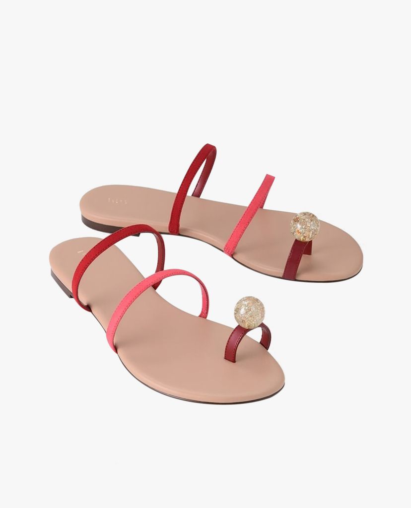 PEDRO - Giày sandals nữ quai ngang Embellished Toe-Ring