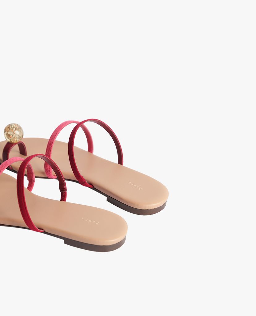 PEDRO - Giày sandals nữ quai ngang Embellished Toe-Ring