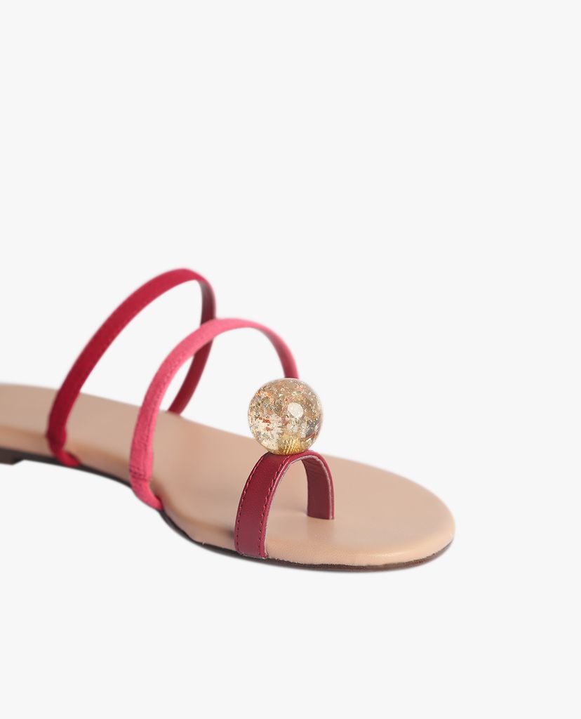 PEDRO - Giày sandals nữ quai ngang Embellished Toe-Ring