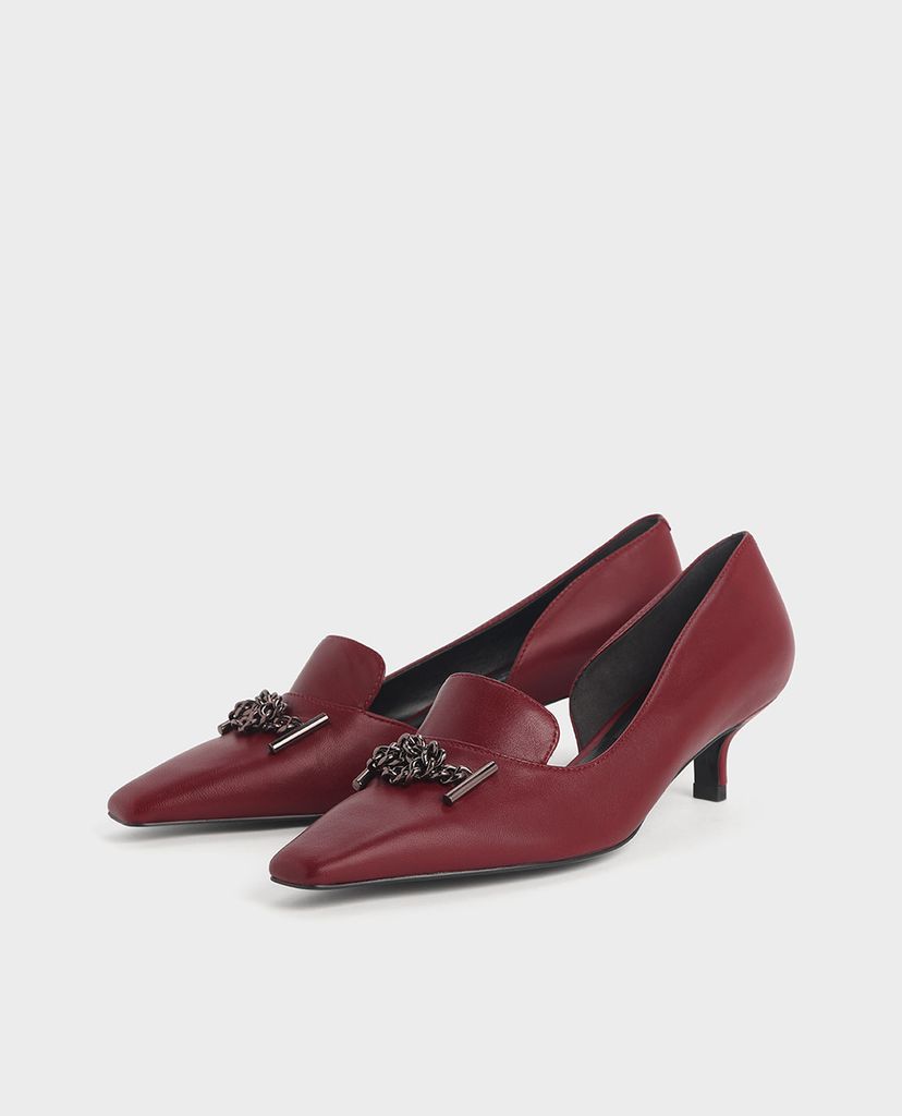 CHARLES & KEITH - Giày cao gót phối dây kim loại Knotted Chain
