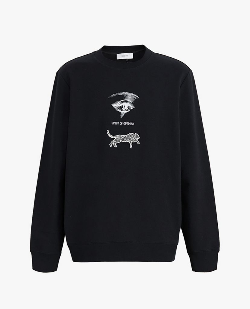TRENDIANO - Áo sweatshirt nam tay dài cổ tròn Spirit Of Optimism