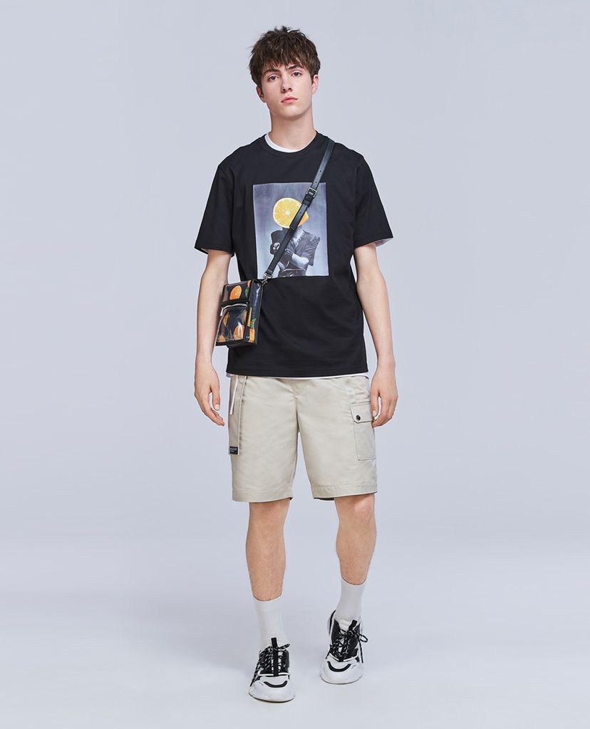 Áo thun nam cổ tròn Printed Cotton