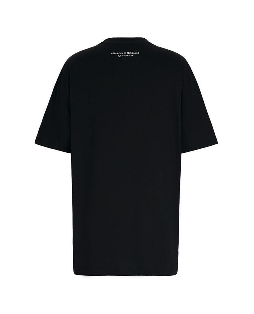 Áo thun nam cổ tròn Black Bleach Tie Dog