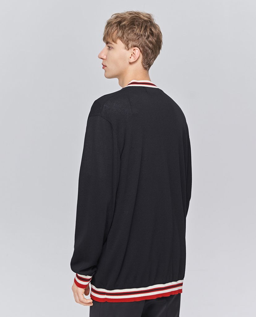 Áo khoác nam cardigan tay dài cổ chữ V
