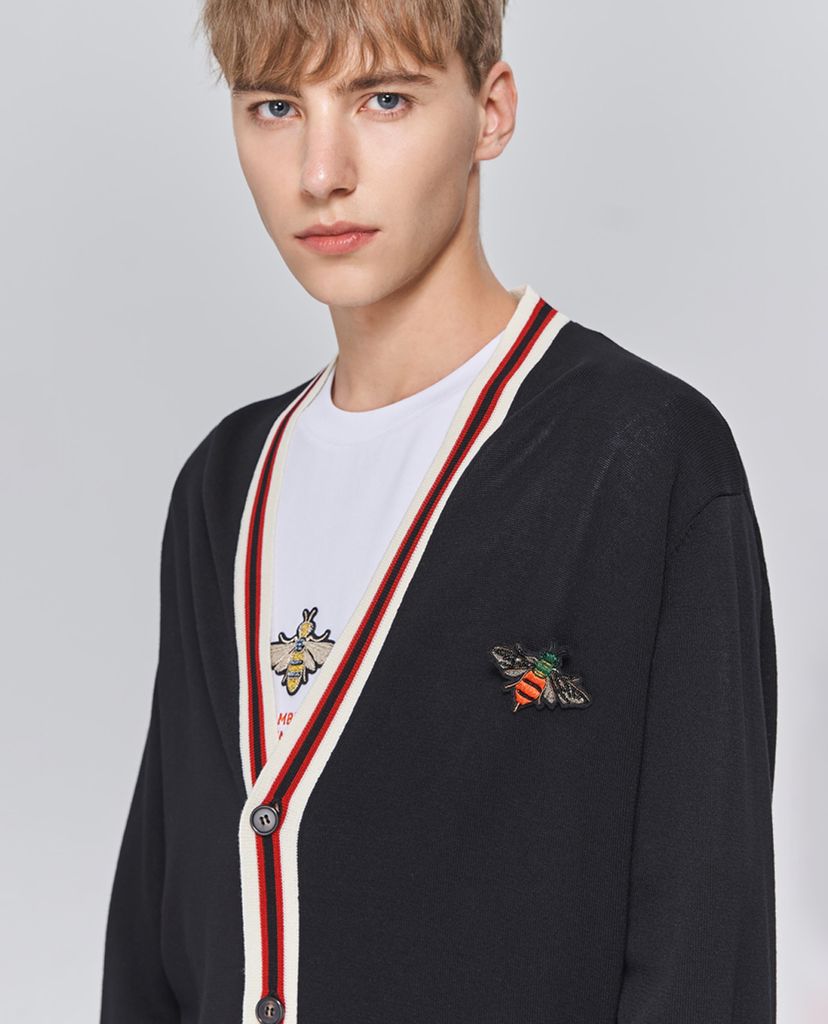 Áo khoác nam cardigan tay dài cổ chữ V