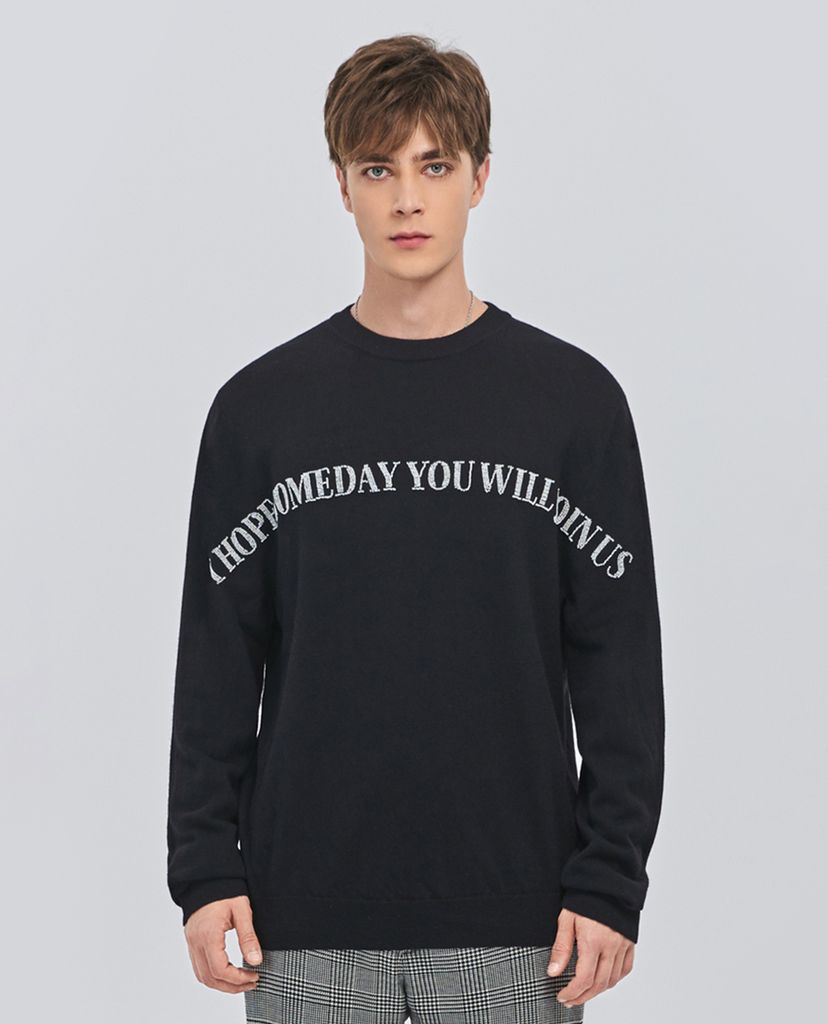 Áo sweater nam tay dài cổ tròn