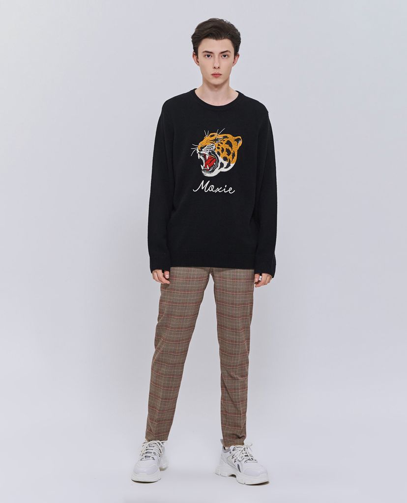 Áo sweater nam họa tiết cọp