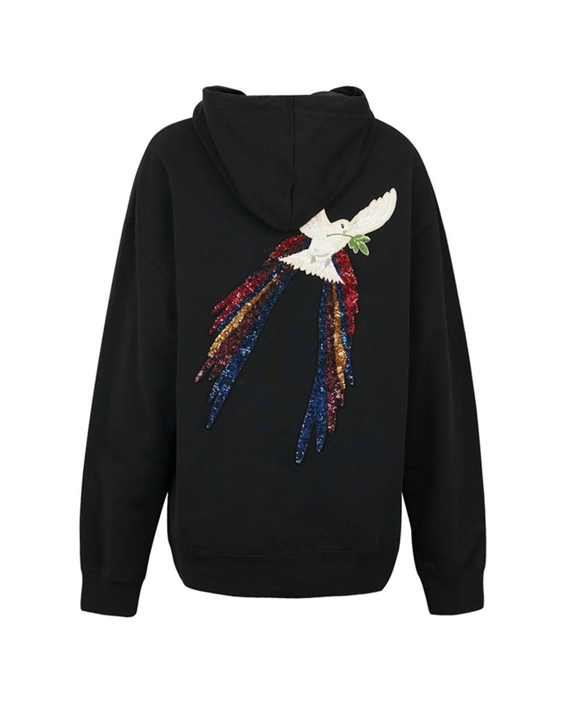 Áo hoodie nam tay dài in hình chim bồ câu