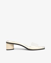 CHARLES & KEITH - Giày cao gót quai ngang Croc Effect Clear Strap Mules