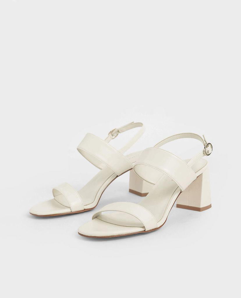 CHARLES & KEITH - Giày sandal cao gót hở mũi Slingback