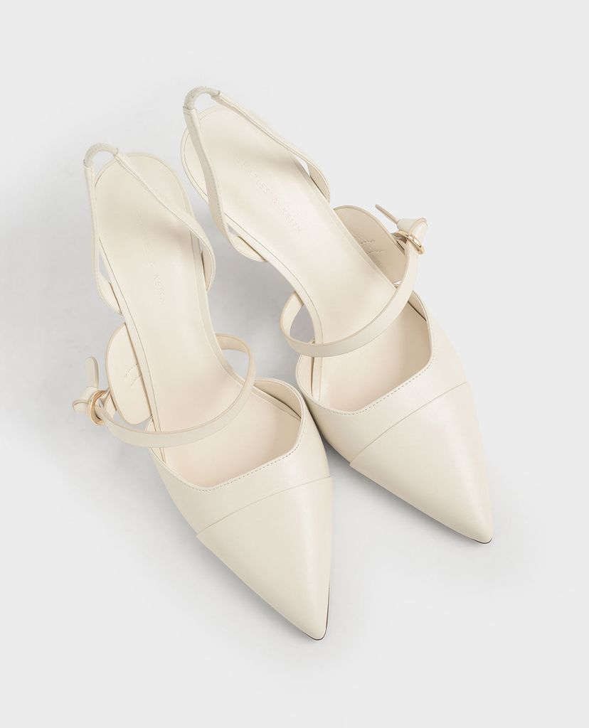 CHARLES & KEITH - Giày cao gót mũi nhọn Mary Jane Strap