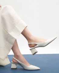 CHARLES & KEITH - Giày cao gót mũi nhọn Metallic Accent Slingback