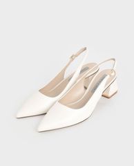 CHARLES & KEITH - Giày cao gót mũi nhọn Metallic Accent Slingback