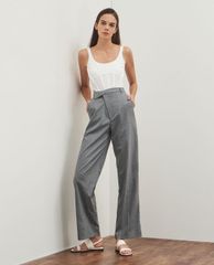 CHARLES & KEITH - Giày sandals nữ quai ngang Raffia Metallic Buckle