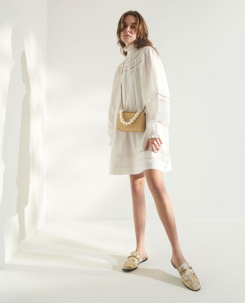 CHARLES & KEITH - Giày mules nữ mũi nhọn Metal Accent
