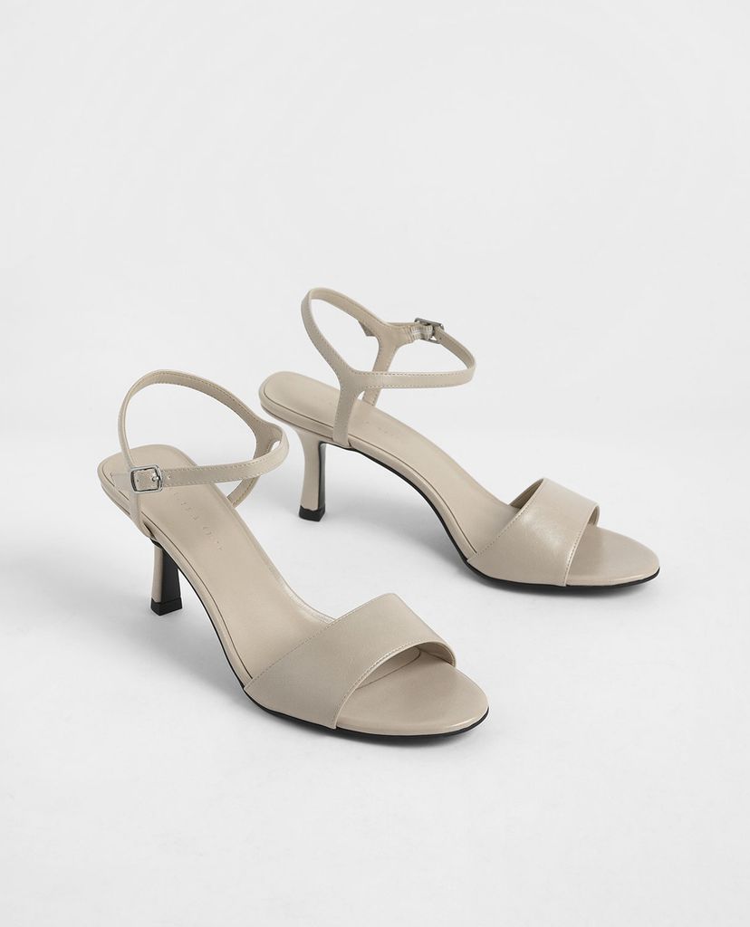 CHARLES & KEITH - Giày cao gót Two Tone Sculptural Heel Open Toe