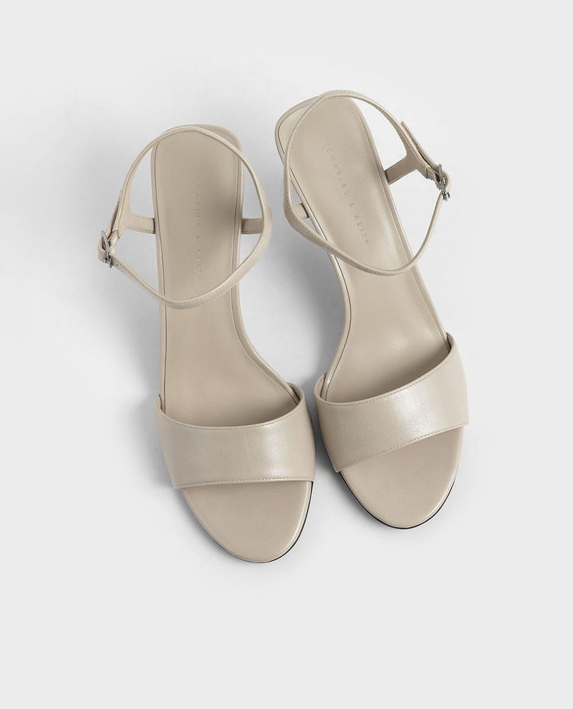 CHARLES & KEITH - Giày cao gót Two Tone Sculptural Heel Open Toe