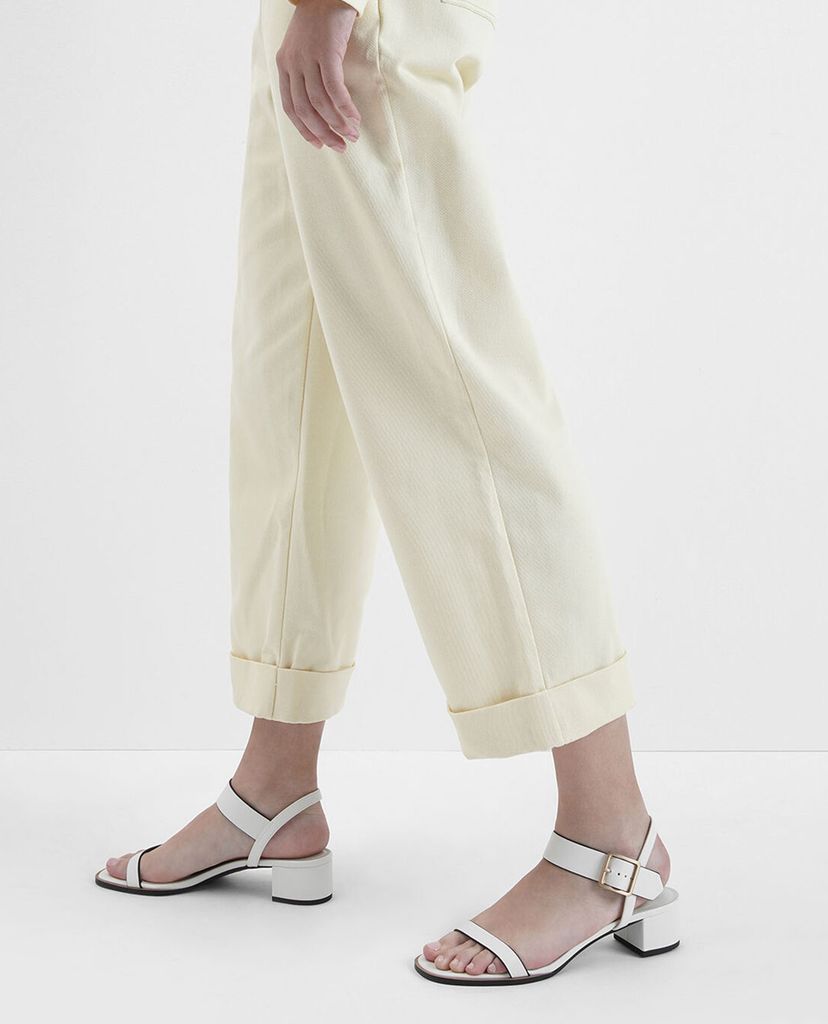 CHARLES & KEITH - Giày sandal cao gót quai ngang Frame Buckle Block