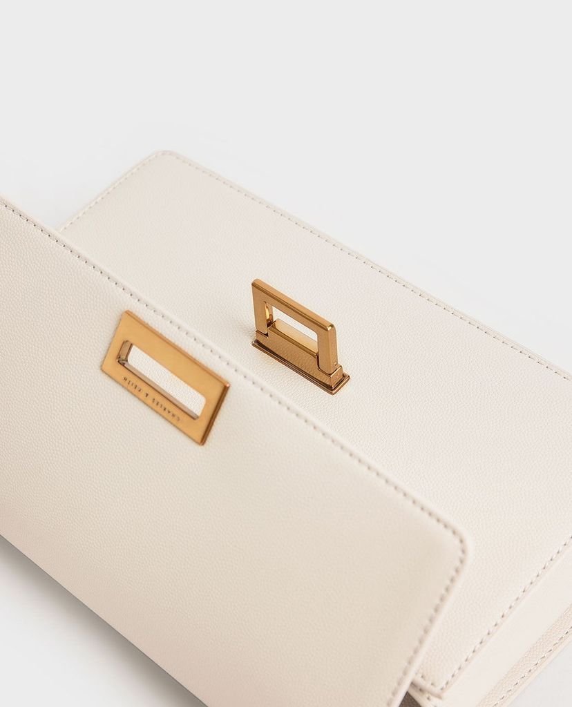 CHARLES & KEITH - Túi đeo vai nữ chữ nhật Chain Strap Evening