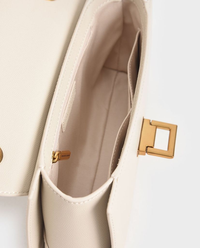 CHARLES & KEITH - Túi đeo vai nữ chữ nhật Chain Strap Evening