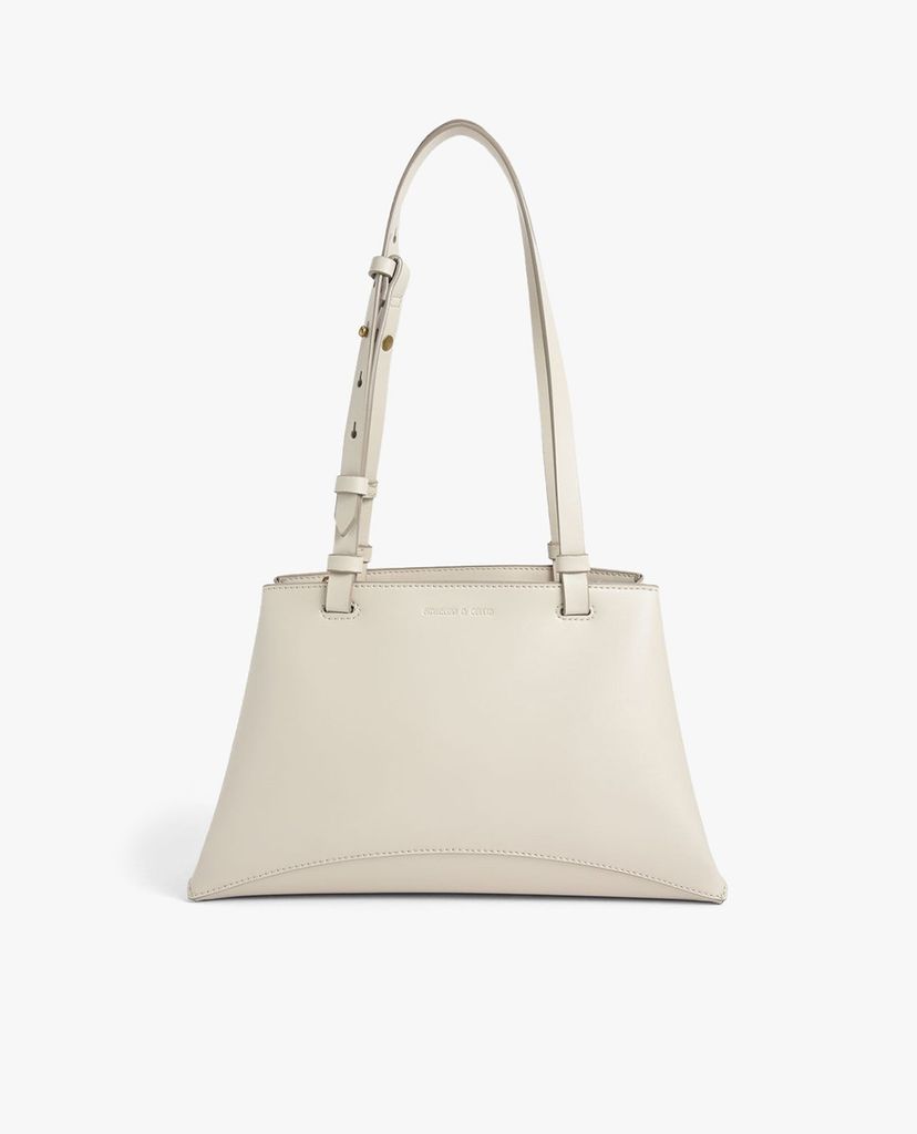 CHARLES & KEITH - Túi tote nữ chữ nhật Double Handle Trapeze