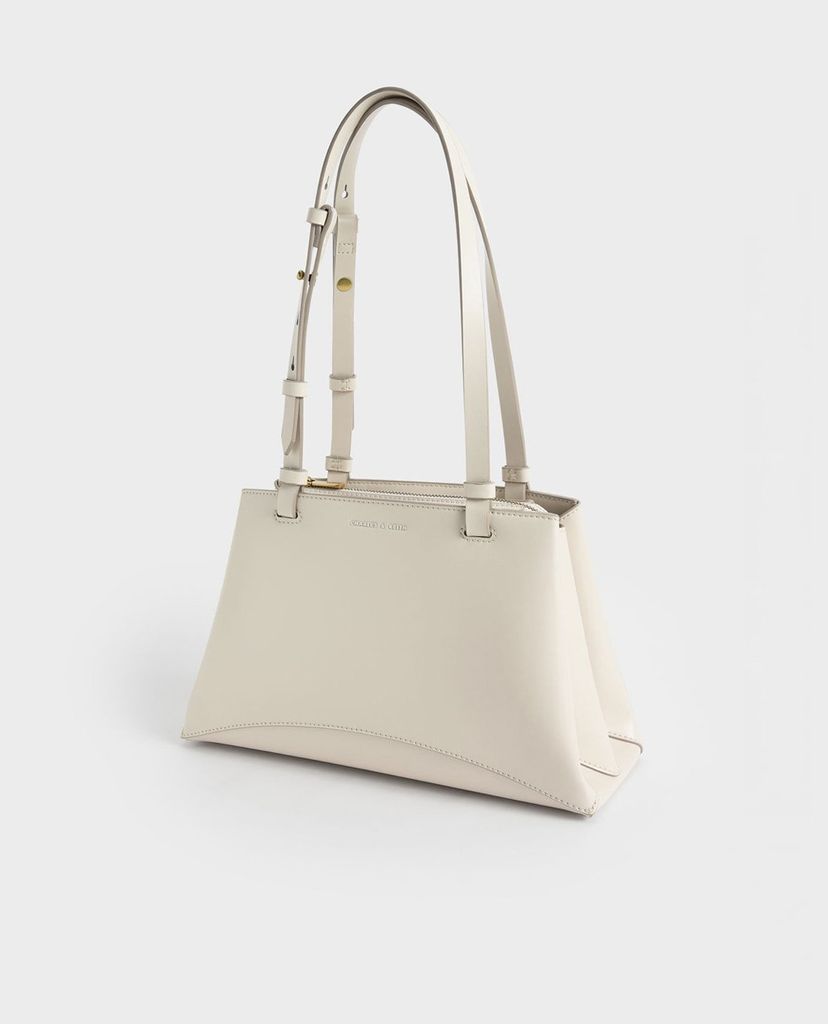 CHARLES & KEITH - Túi tote nữ chữ nhật Double Handle Trapeze