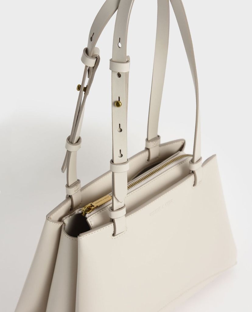 CHARLES & KEITH - Túi tote nữ chữ nhật Double Handle Trapeze