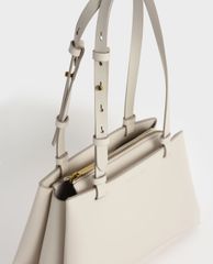 CHARLES & KEITH - Túi tote nữ chữ nhật Double Handle Trapeze
