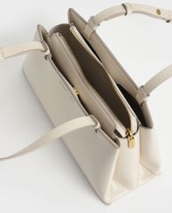 CHARLES & KEITH - Túi tote nữ chữ nhật Double Handle Trapeze