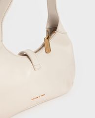 CHARLES & KEITH - Túi đeo vai nữ hình thang Metallic Accent Hobo