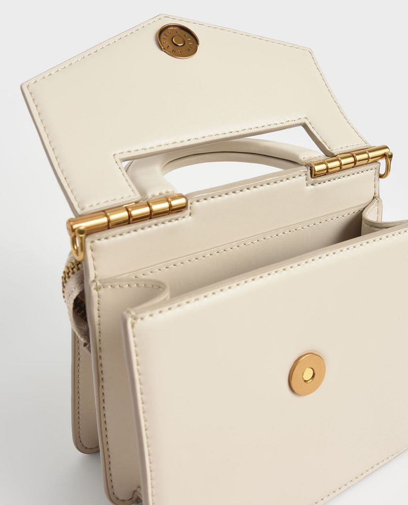 CHARLES & KEITH - Túi xách tay nữ hình vuông Top Envelope