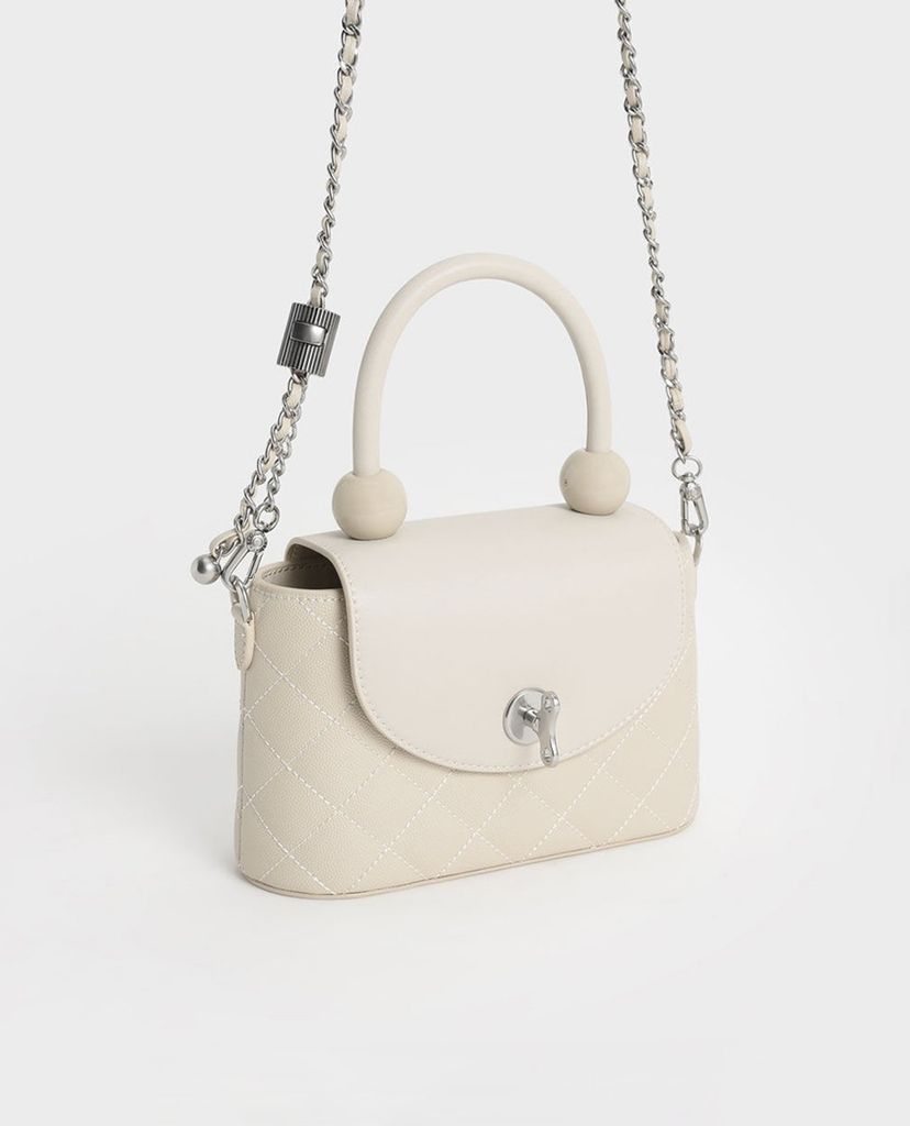 CHARLES & KEITH - Túi xách nữ tay cầm tròn thời trang