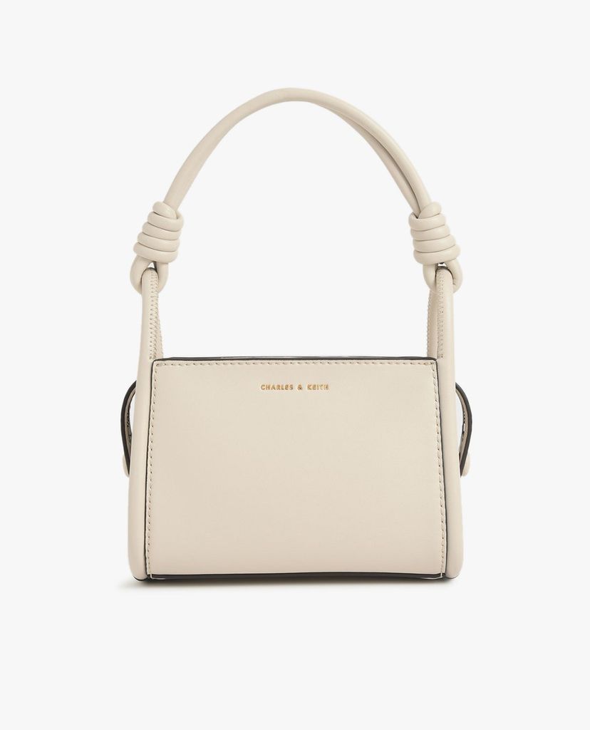 CHARLES & KEITH - Túi đeo vai nữ chữ nhật chi tiết tay cầm xoắn thời trang