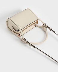 CHARLES & KEITH - Túi đeo vai nữ chữ nhật chi tiết tay cầm xoắn thời trang