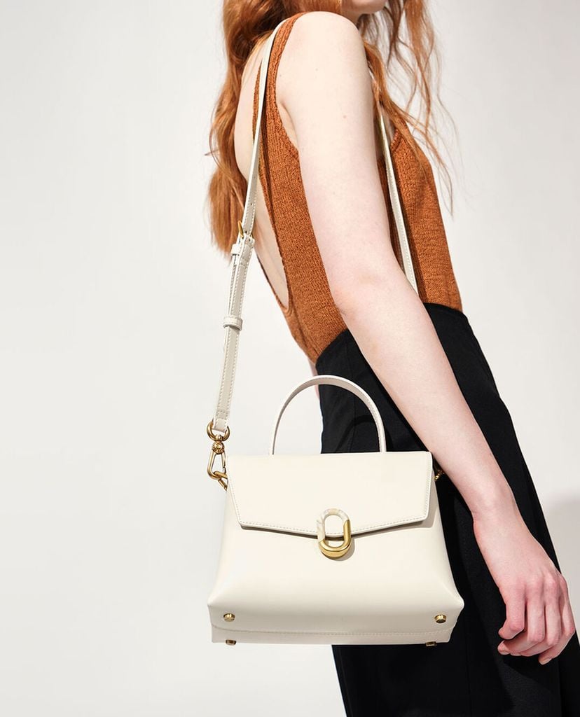 CHARLES & KEITH - Túi xách tay nữ Stone Embellished