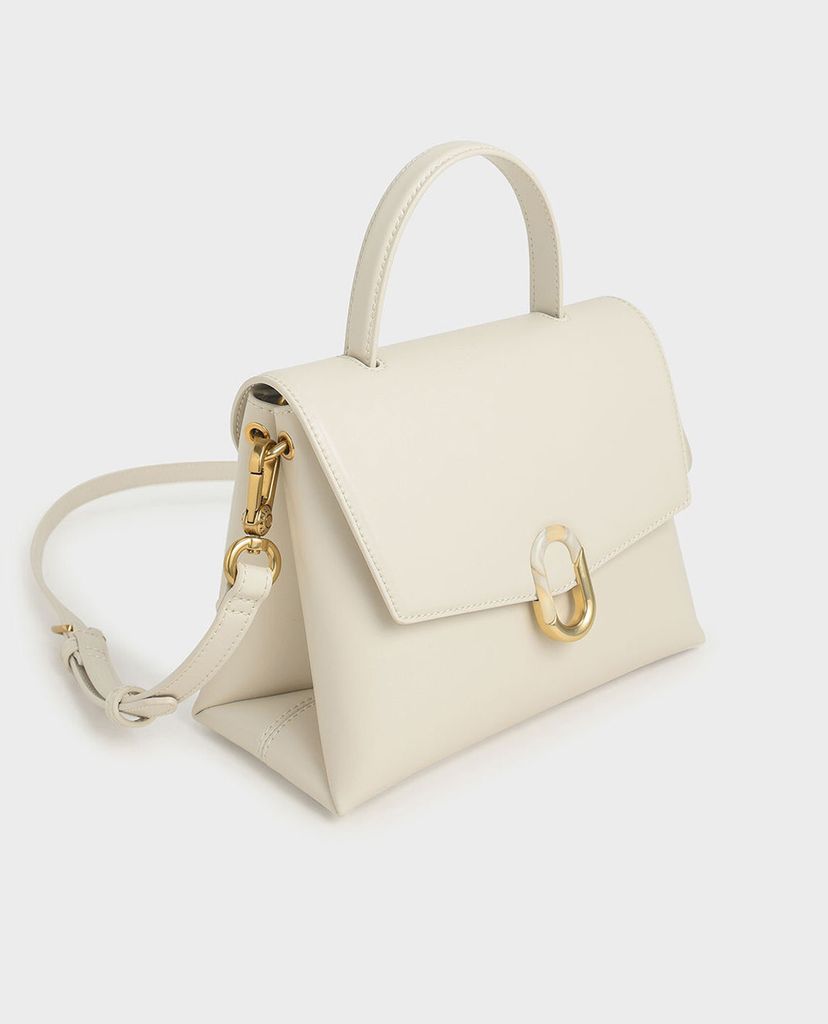CHARLES & KEITH - Túi xách tay nữ Stone Embellished