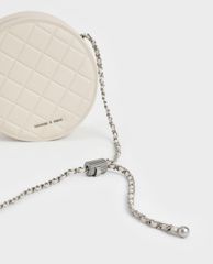 CHARLES & KEITH - Túi đeo chéo nữ phom tròn Quilted Circle