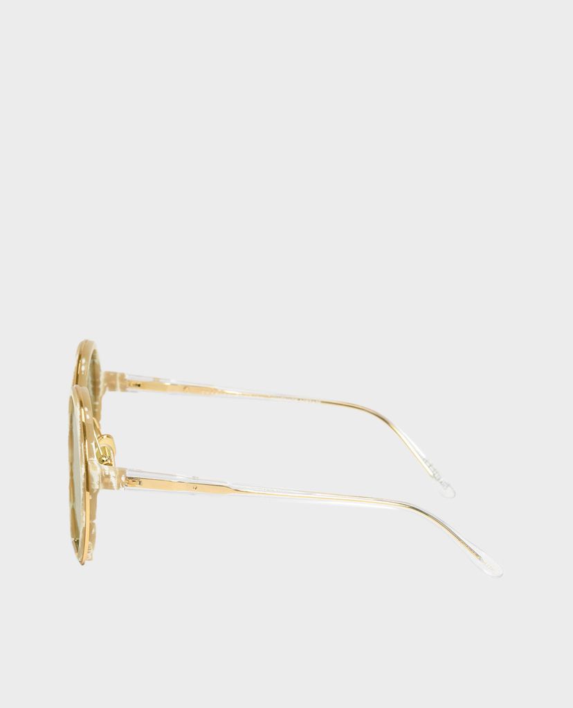 CHARLES & KEITH - Kính mát nữ gọng tròn Cut Off Frame Round