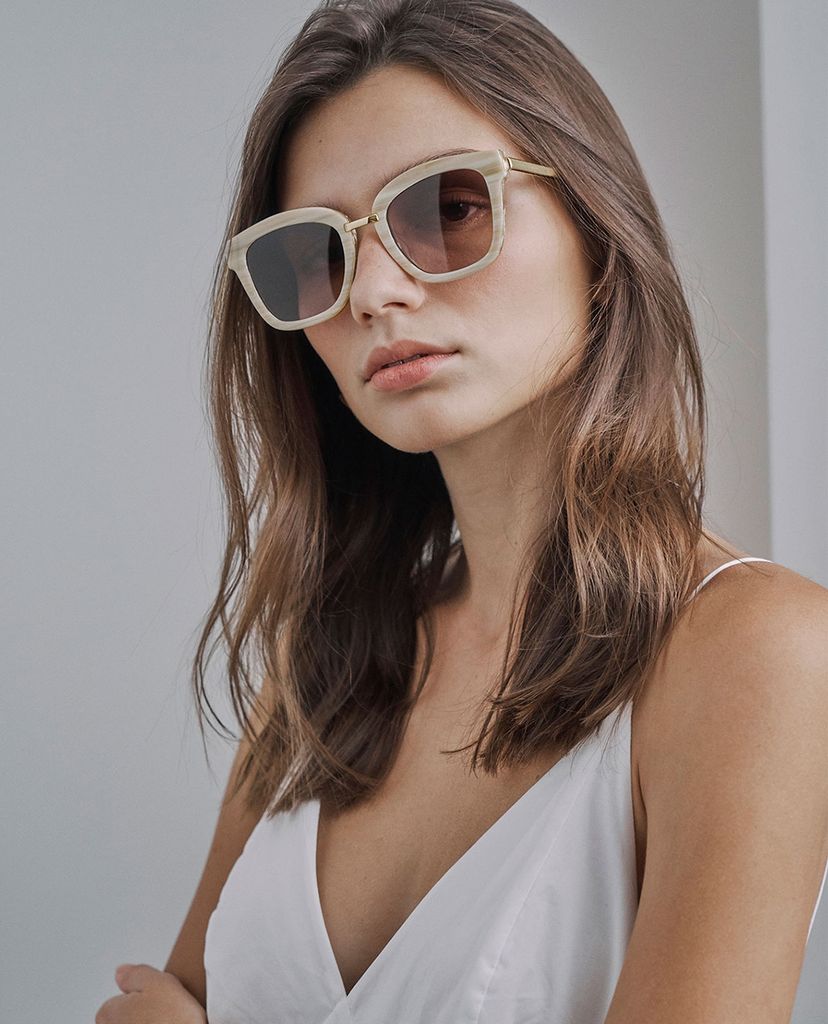 CHARLES & KEITH - Kính mát nữ gọng vuông Acetate Wayfarer
