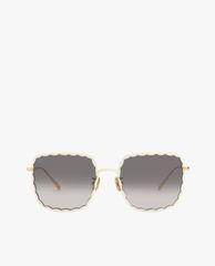 CHARLES & KEITH - Kính mát nữ gọng vuông Scallop Trim Butterfly