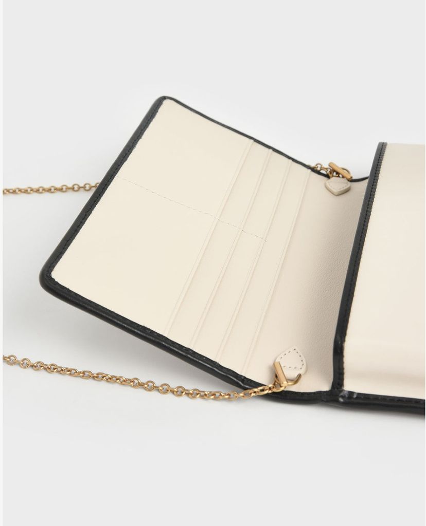CHARLES & KEITH - Ví nữ phom chữ nhật dài Mini Front Flap