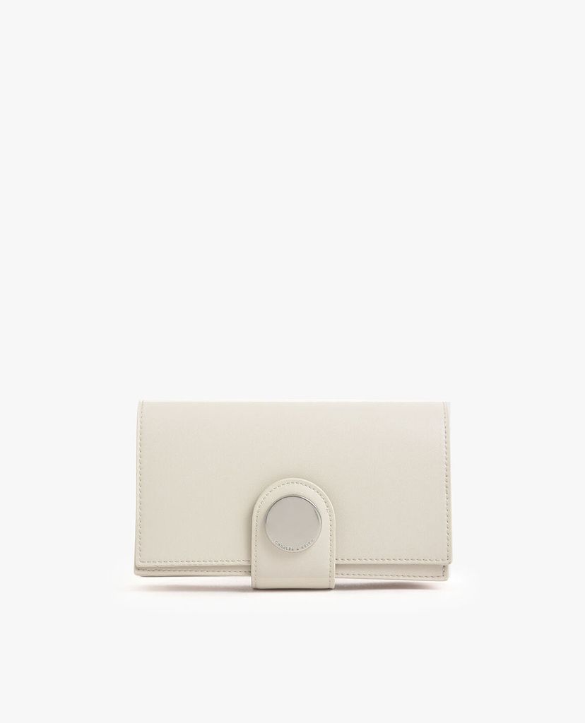 CHARLES & KEITH - Ví nữ chữ nhật Mini Chrome Button