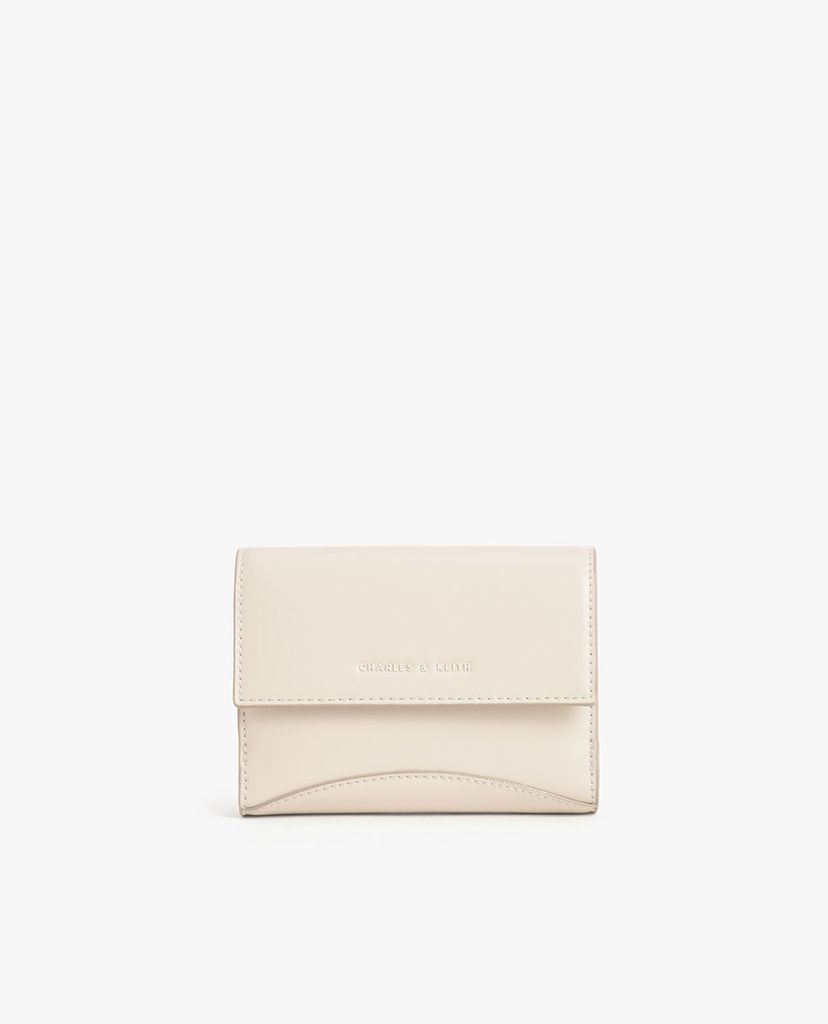 CHARLES & KEITH - Ví nữ mini dạng gập Snap Button