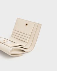 CHARLES & KEITH - Ví nữ mini dạng gập Snap Button